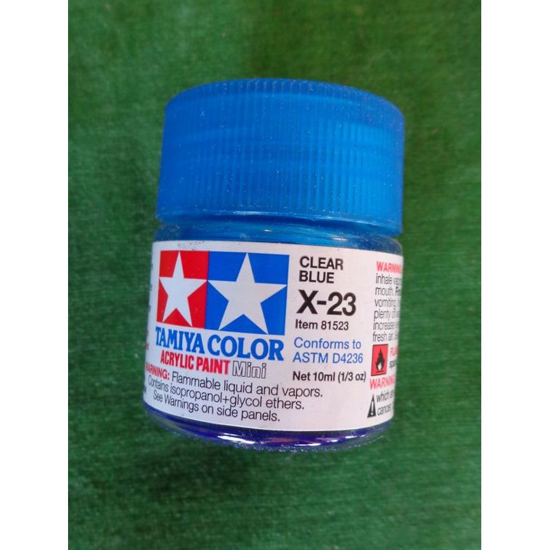 Tamiya Acrylic Mini X-23 Clear Blue Paint 10ml